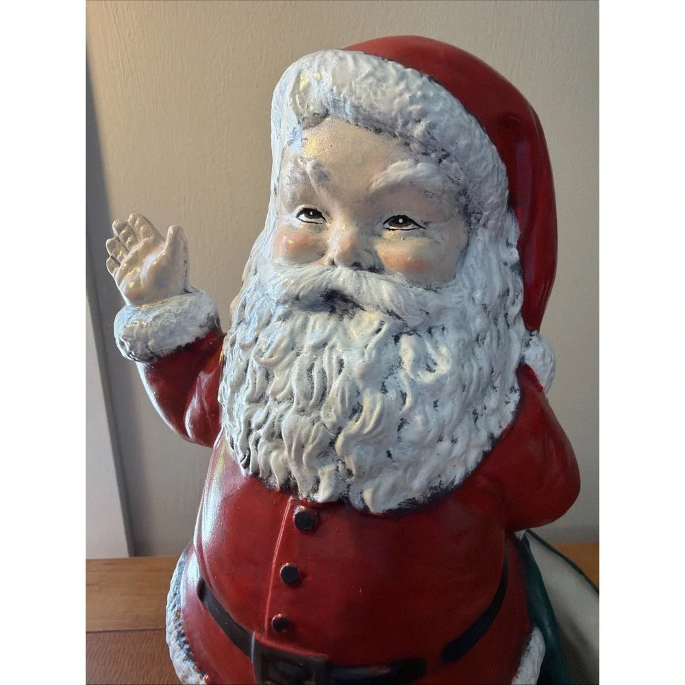 Duncan Ceramic Santa‎ Claus Planter/Candy Dish - Hand Painted, VTG 1973
